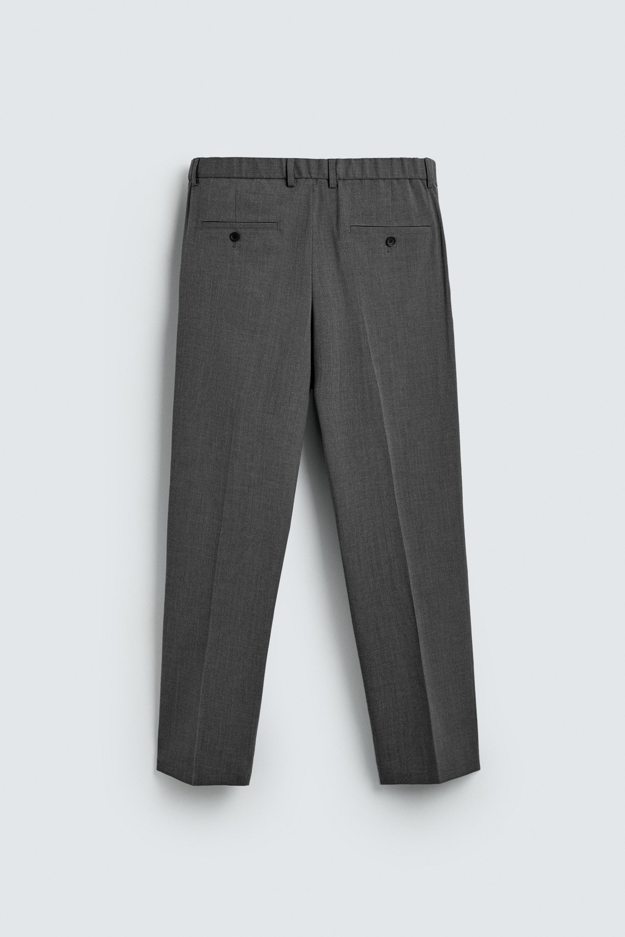 REGULAR FIT WOOL BLEND NON-IRON PANTS